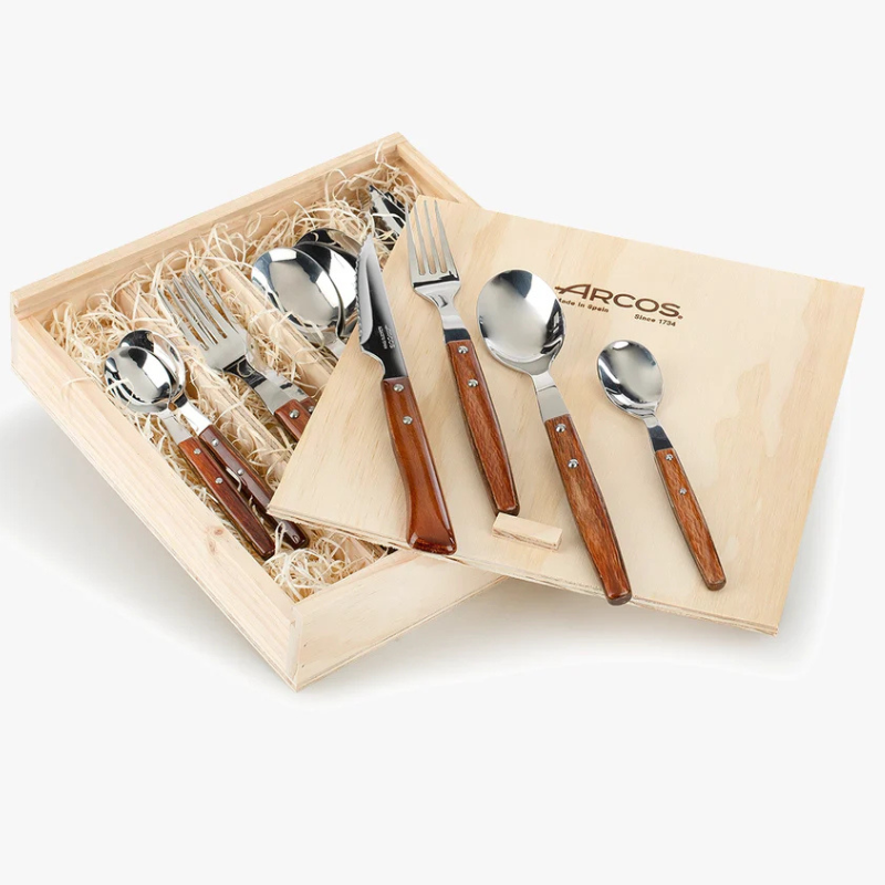 Coffret Couverts Bois Gregorio 16 Pièces - ARCOS
