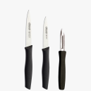 Set 3 couteaux office noir