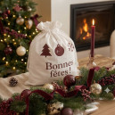 Sac de Noël 100 % Coton Beige - MANELLI