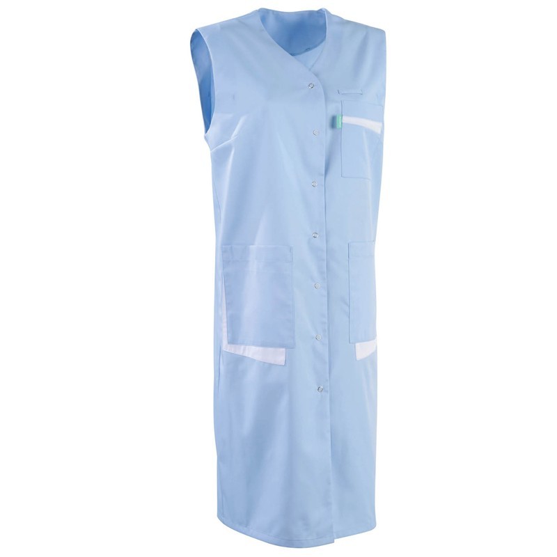 Blouse médicale longue sans manches confortable pas cher promotion