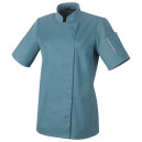 Veste de Cuisine Femme Manches Courtes Unera Bleu Lagon – ROBUR