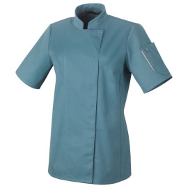 Veste de Cuisine Femme Manches Courtes Unera Bleu Lagon – ROBUR