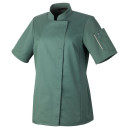 Veste de Cuisine Femme Manches Courtes Unera Vert Sauge – ROBUR