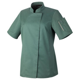Veste de Cuisine Femme Manches Courtes Unera Vert Sauge – ROBUR