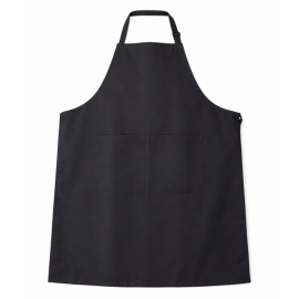 Tablier à Bavette Grande Taille Noir - MANELLI