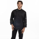 Veste de Cuisine Homme Noir Liseré Couleur Grande Taille - MANELLI - 6