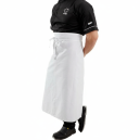 Tablier de Cuisine Long 100% Coton Blanc - MANELLI
