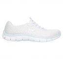 skecher femme blanche. Basket de sécurite légère et souple.
