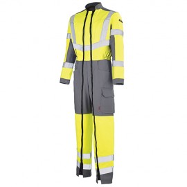 Combinaison de Travail Fluo Jaune Hivi / Acier - ADOLPHE LAFONT