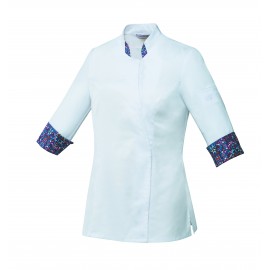 Veste de Cuisine Femme Manches Revers Fleuris Vusti - ROBUR