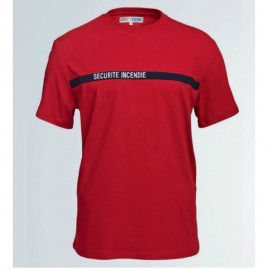 T-shirt Sécurité Incendie Rouge - Tewi