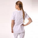 Blouse médicale fermeture éclaire couleur manche courte promo confortable  pas cher