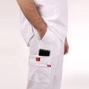 Pantalon médical ceinture élastique Dickies blanc homme femme mixte pas cher promotion confortable infirmière aide soignante