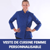 veste de cuisine femme personnalisable