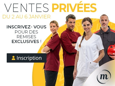 Inscrivez-vous pour profitez prochainement de nos ventes privées et de remises exclusives du 2 au 6 janvier !