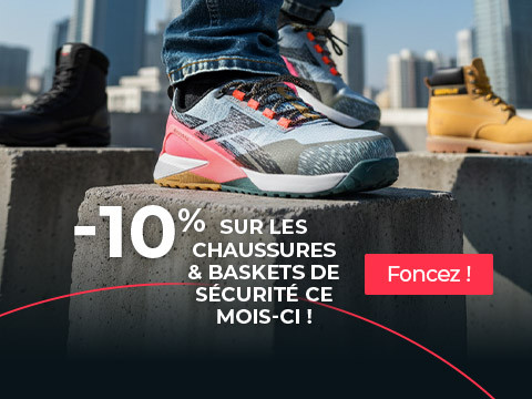 -10% sur vos chaussures et baskets de sécurité chez Manelli en mars pour le mois du workwear !
