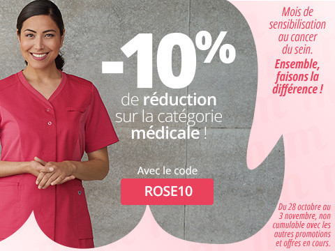 -10% sur le médical avec le code ROSE10 jusqu'au 3 novembre !