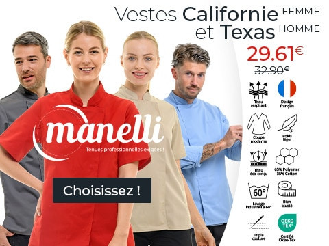 Colorez votre quotidien avec les vestes de cuisine Manelli !