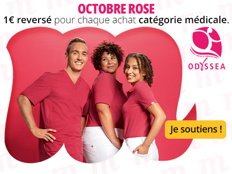 Octobre Rose 1€ reversé pour chaque achat catégorie médicale.