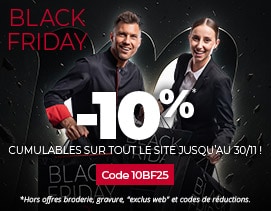 Black Friday Manelli : -10% cumulables sur tout le site ! Jusqu'au 30/11 - Code 10BF25 - *Hors offres broderie, gravure, "exclus web" et codes de réductions.