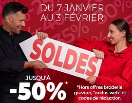 SOLDES d'hiver Manelli : faites le plein de grandes marques, jusqu'à -50%* de remises. Du 7 janvier au 3 février. *Hors offres broderies, gravures, “exclus web“ et codes de réduction.