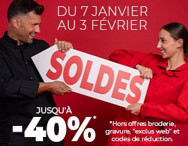 SOLDES d'hiver Manelli : faites le plein de grandes marques, jusqu'à -40%* de remises. Du 7 janvier au 3 février. *Hors offres broderies, gravures et “exclus web“.