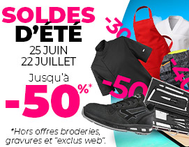 Les soldes d'été démarrent chez Manelli ! Jusqu'à -50% de remises sur vos vêtements pros, chaussures de sécurité et coutellerie ! Faites le plein de grandes marques, profitez-en !