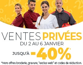 Ventes Privées Manelli : jusqu'à -40%* de remise, connectez-vous ! Du 2 au 6 janvier. *Hors offres broderies, gravures et “exclus web“.