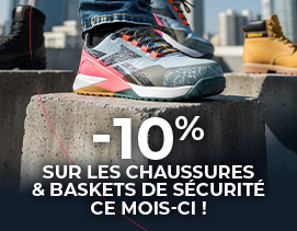 -10% sur les chaussures de sécurité ce mois-ci !