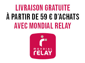 Livraison offerte dès 59€ avec Mondial Relay