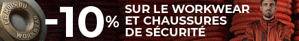 -10% sur le workwear et chaussures de sécurité ce mois-ci !