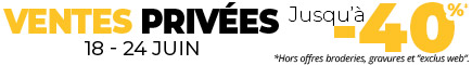 Ventes Privées Manelli : jusqu'à -40%* de remise, connectez-vous ! Du 18 au 24 juin. *Hors offres broderies, gravures et “exclus web“.