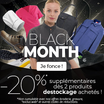 Destockage Black Month : -20% dès 2 produits achetés dans la sélection !