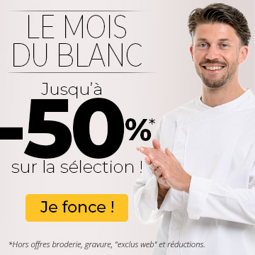 Le mois du blanc  - Jusqu'à -50% sur une sélection d'articles. Hors offres broderie, gravure et " exclus web".