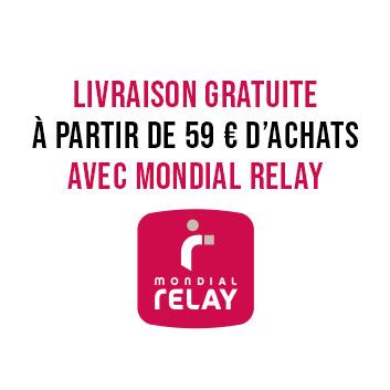 Livraison offerte dès 59€ avec Mondial Relay