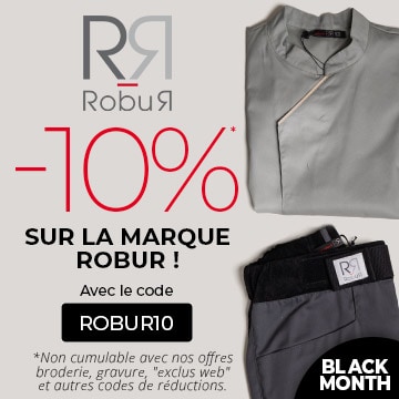 Black Month ROBUR : -10% sur la marque avec le code ROBUR10, non cumulable avec nos offres broderie, gravure, "exclus web" et autres codes de réductions.