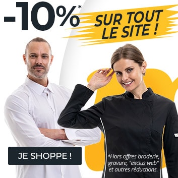-10% sur tout le site !! Hors offres broderie, gravure, "exclus web" et autres réductions.