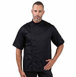 Veste de cuisine noire manches courtes Homme